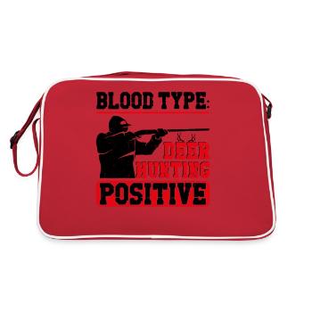 Buck Deer Hunting Hunter Blood - Retro Tasche - Rot/Weiß - Hinten