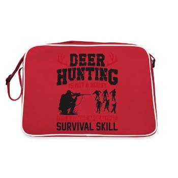 Buck Deer Hunting Hunter Zombie - Retro Bag - red/white - Back