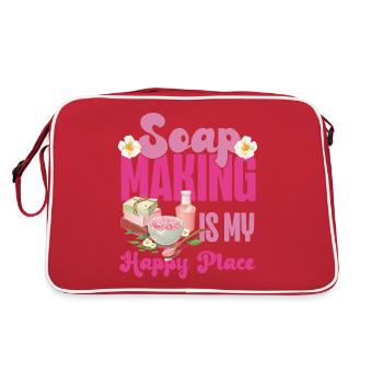 Fabrication de savon Artisanat Fabrication de savon - Sac Retro - rouge/blanc - Dos