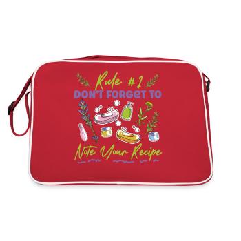 Soap Making Crafting Rule #1 Don't - Retro Bag - red/white - Back