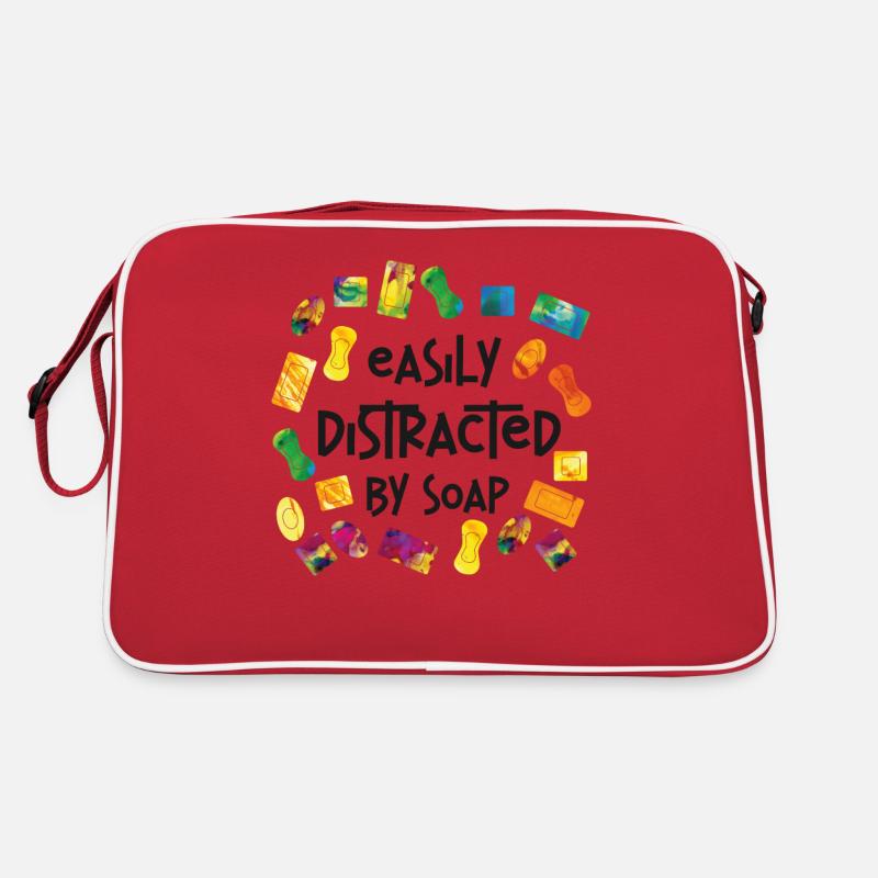 Soap Making Crafting Watercolor - Retro Tasche - Rot/Weiß