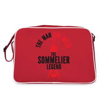 Sommelier Wine Drinking Tasting - Retro Bag - red/white - Back