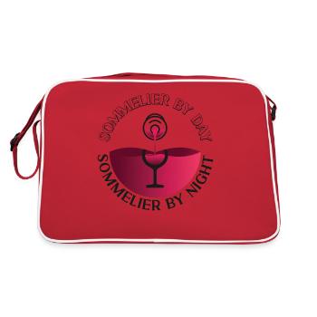 Dégustation de vin de sommelier - Sac Retro - rouge/blanc - Dos