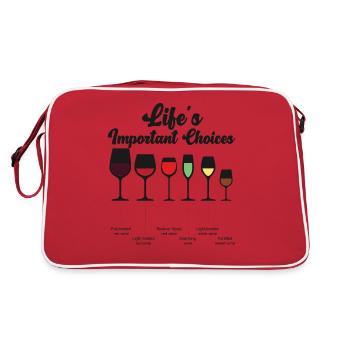 Dégustation de vin de sommelier - Sac Retro - rouge/blanc - Dos