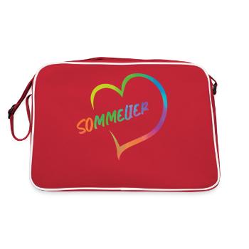 Sommelier Wine Drinking Tasting - Retro Bag - red/white - Back