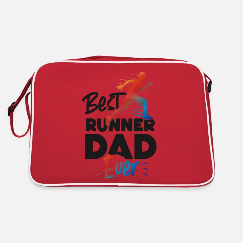 Coureur de course Semi-marathon Papa Sac Retro