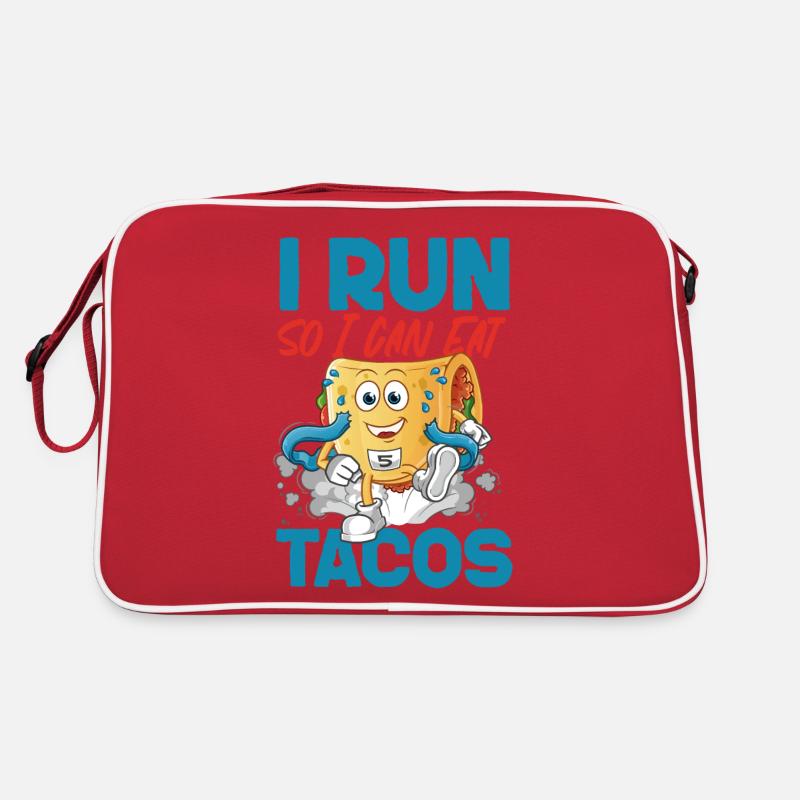 Running Runner Half Marathon Taco Retro Tasche