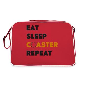 Roller Coaster Eat Sleep Coaster - Retro Tasche - Rot/Weiß - Hinten
