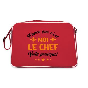 parce que c'est moi le chef - Sac Retro - rouge/blanc - Dos