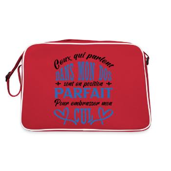 Embrasser mon cul - Sac Retro - rouge/blanc - Dos