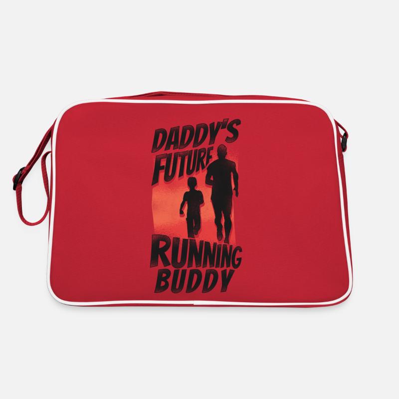 Coureur de course Semi-marathon Papa Sac Retro