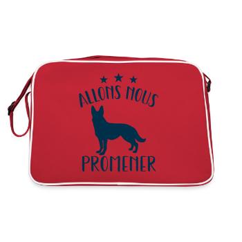 Allons Nous Promener | chien - Sac Retro - rouge/blanc - Dos
