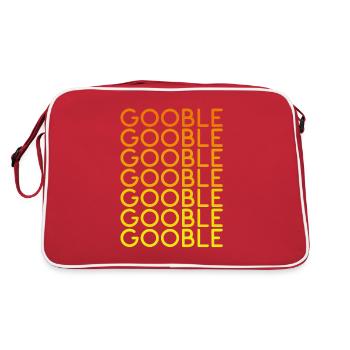 Thanksgiving Gobble Gobble Gobble Turkey Dinner - Retro Bag - red/white - Back