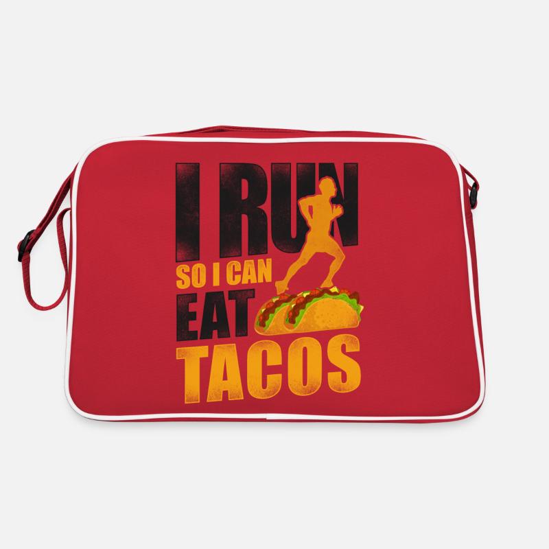 Running Runner Half Marathon Taco Retro Tasche