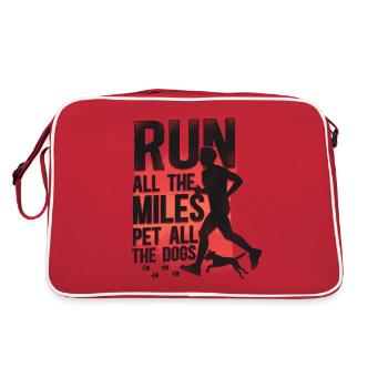 Running Runner Demi-Marathon Chien - Sac Retro - rouge/blanc - Dos