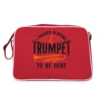 Trompettiste Vintage J’ai fait une pause - Sac Retro - rouge/blanc - Dos