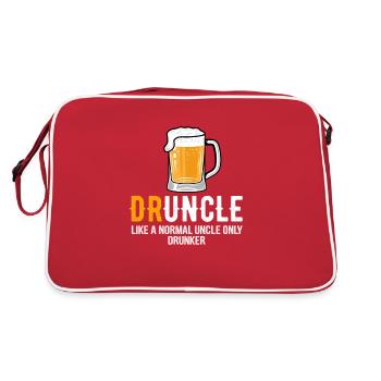 Druncle drinking uncle - Retro Tasche - Rot/Weiß - Hinten
