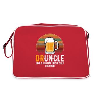 Druncle drinking uncle - Retro Tasche - Rot/Weiß - Hinten