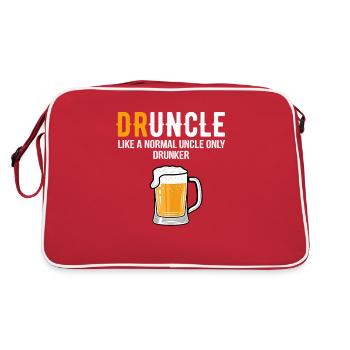 Druncle drinking uncle - Retro Tasche - Rot/Weiß - Hinten