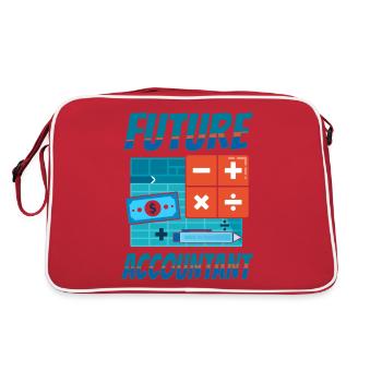 Accountant Bookkeeper Accounting - Retro Bag - red/white - Back