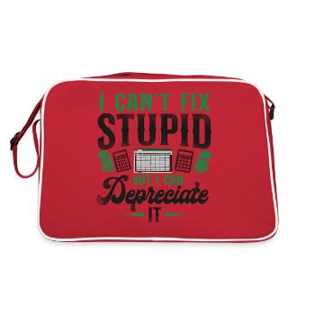 Accountant Bookkeeper Accounting - Retro Bag - red/white - Back