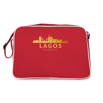lagos nigeria, nigeria - Retro Tasche - Rot/Weiß - Hinten