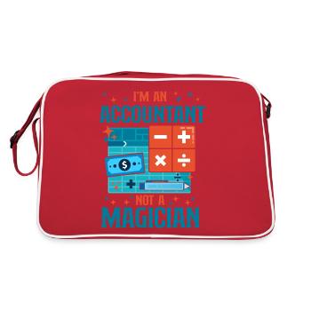 Accountant Bookkeeper Accounting - Retro Bag - red/white - Back