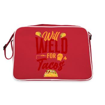 Soudage soudeur Taco va souder pour - Sac Retro - rouge/blanc - Dos
