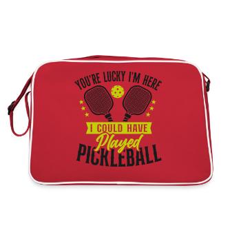 Pickleball You're Lucky I'm Here I - Retro Bag - red/white - Back
