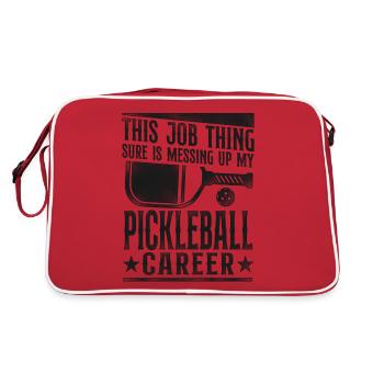 Pickleball This Job Thing Sure Is - Retro Bag - red/white - Back
