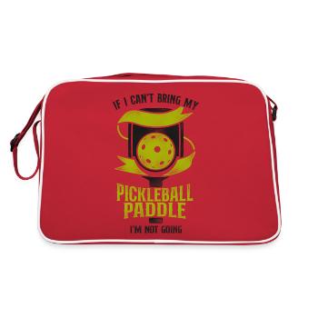 Pickleball si je ne peux pas apporter mon - Sac Retro - rouge/blanc - Dos