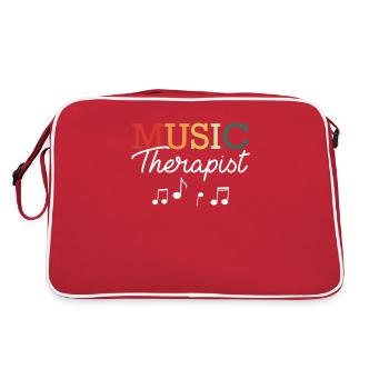 Music Therapist appreciation, Music Therapist - Retro Tasche - Rot/Weiß - Hinten