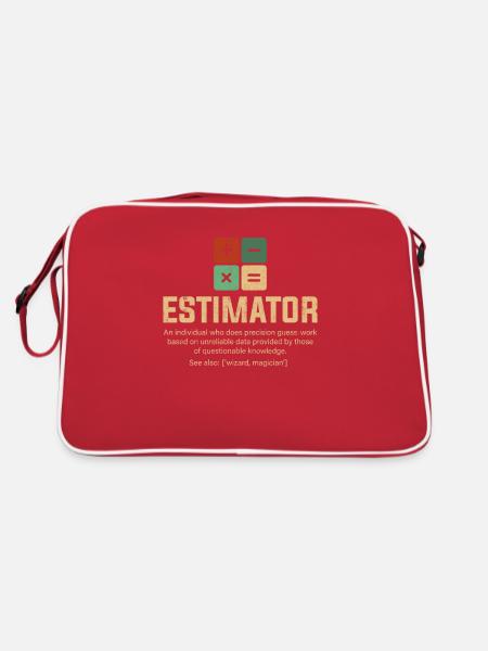 estimator definition, estimator - Retro Tasche - Rot/Weiß - Hinten