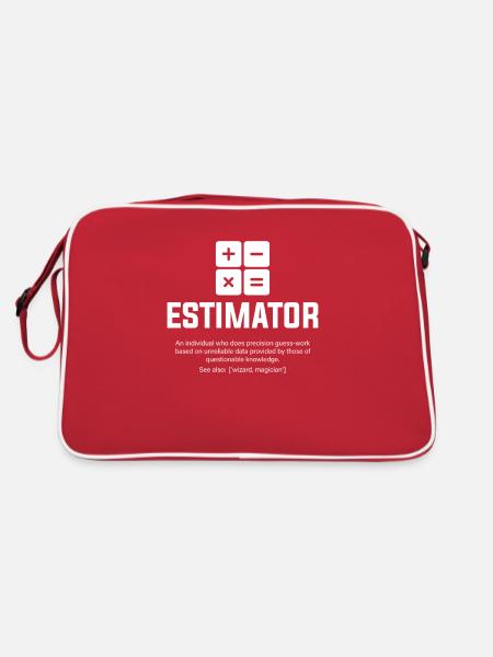 estimator definition, estimator - Retro Tasche - Rot/Weiß - Hinten