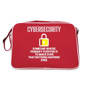 Cybersecurity - IT Security Computer Scientists - Retro Bag - red/white - Back