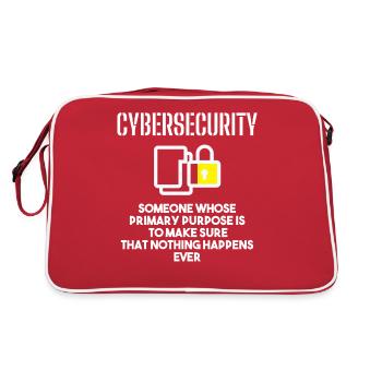 Cybersécurité - Informaticiens en sécurité des TI - Sac Retro - rouge/blanc - Dos