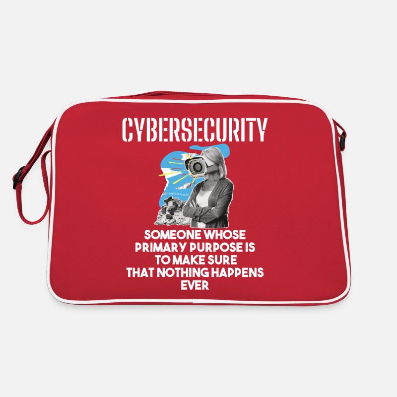 Cybersecurity - IT Security Computer Scientists - Retro Bag - red/white