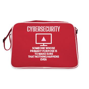 Cybersecurity - IT Security Computer Scientists - Retro Bag - red/white - Back