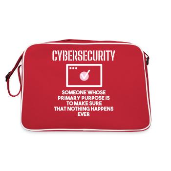 Cybersecurity - IT Security Computer Scientists - Retro Bag - red/white - Back