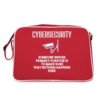 Cybersécurité - Informaticiens en sécurité des TI - Sac Retro - rouge/blanc - Dos
