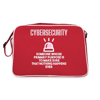 Cybersecurity - IT Security Computer Scientists - Retro Bag - red/white - Back