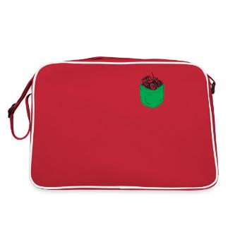 Tracteur de poche agricole agricole - Sac Retro - rouge/blanc - Dos