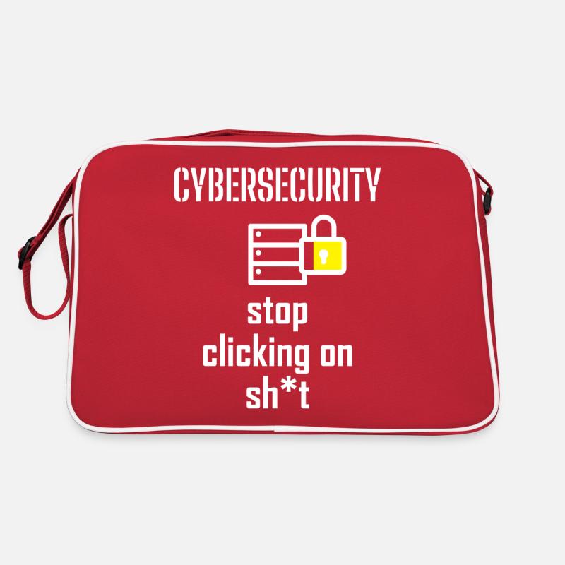 Cybersecurity - IT-Sicherheit Informatiker - Retro Tasche - Rot/Weiß