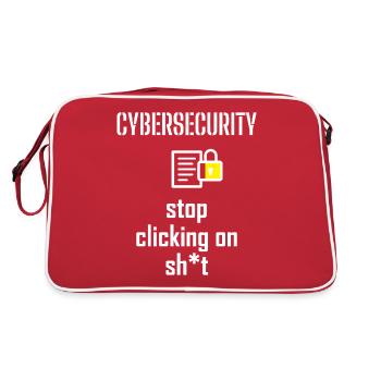 Cybersecurity - IT Security Computer Scientists - Retro Bag - red/white - Back