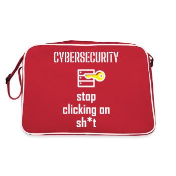 Cybersecurity - IT Security Computer Scientists - Retro Bag - red/white - Back