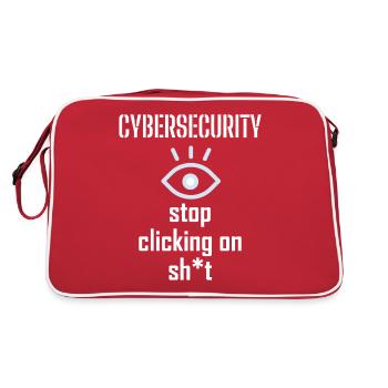 Cybersecurity - IT Security Computer Scientists - Retro Bag - red/white - Back