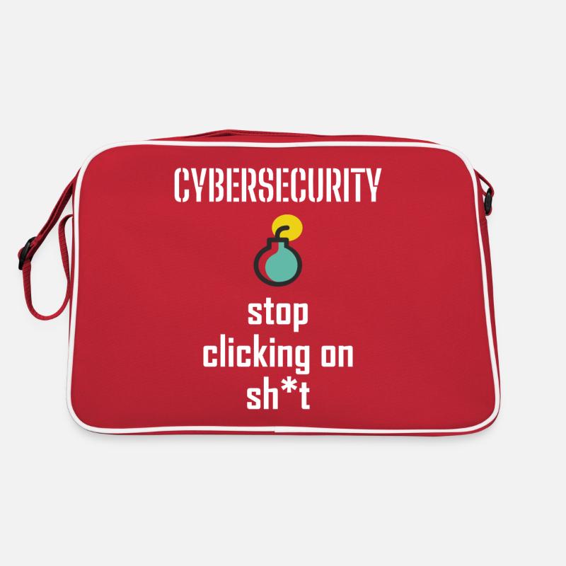 Cybersecurity - IT-Sicherheit Informatiker - Retro Tasche - Rot/Weiß