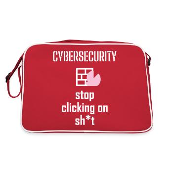 Cybersecurity - IT Security Computer Scientists - Retro Bag - red/white - Back