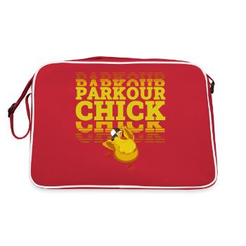 Parkour Free Running Traceur - Retro Tasche - Rot/Weiß - Hinten