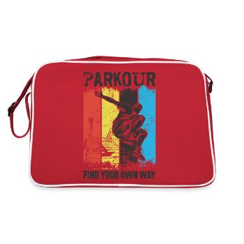 Parkour Free Running Traceur - Sac Retro - rouge/blanc - Dos